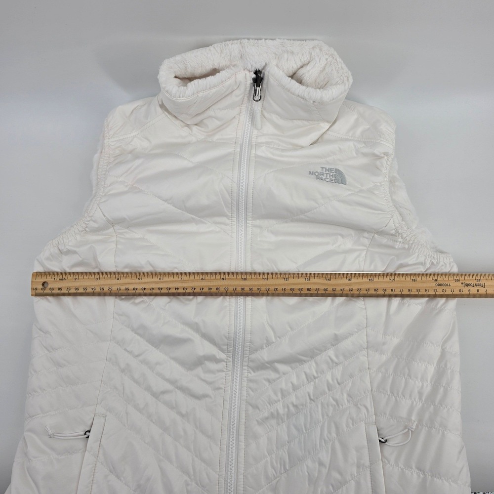 The North Face Womens Sherpa Puffer Reversible Vest White Quilted Fleece Large - Picture 7 of 10